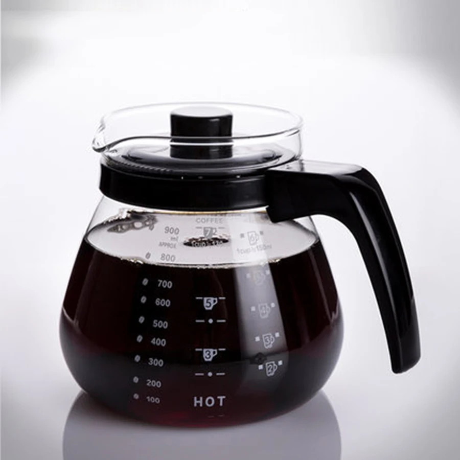 Hand Punch Drip Coffee Pot Home Glass Scale Pour Drip Kettle Decantador