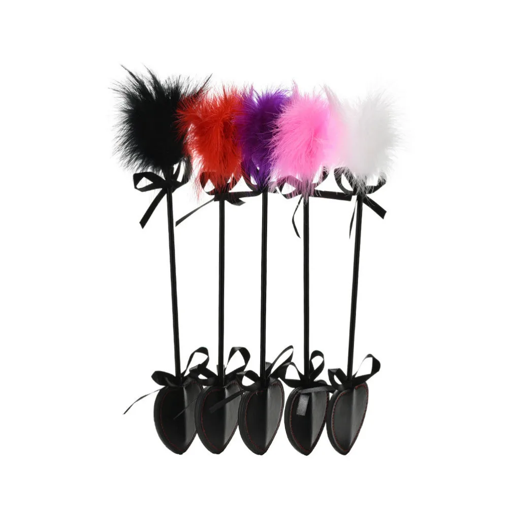 Sex Tools Faux Leather Spanking Paddle Feather Whip Flirting Adult Games Fetish Sex Toys Sex Products For Couples 5 Colors