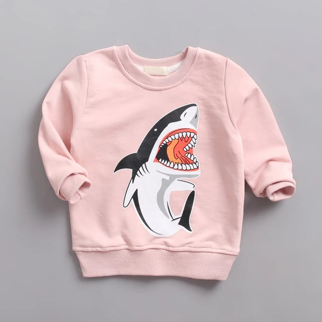 Baby Boys Girls Sweatshirt Infant Coats Spring Autumn Pink Shark ...