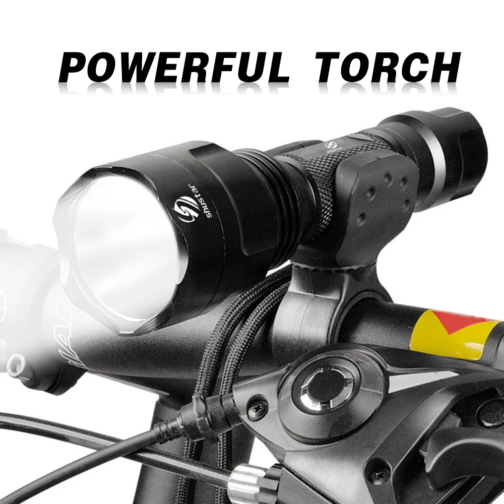 Discount Powerful LED Bicycle light Waterproof 5 lighting modes bike light Suitable for Night riding Powered by 18650 battery 2