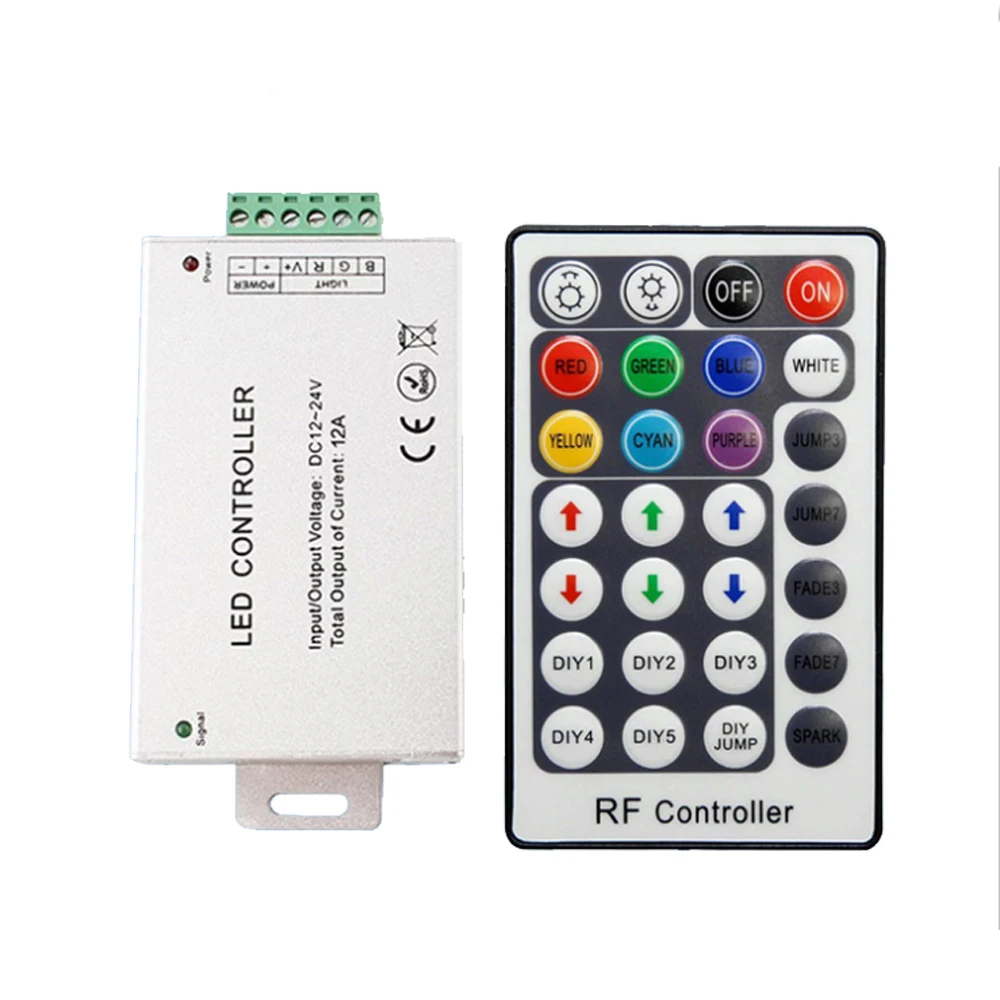 Светодиодный контроллер DC12V-24V 12A/24A 28key RF пульт дистанционного управления LED RGB