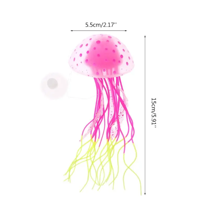 Аквариумные флуоресцентные Медузы для аквариума, украшения для аквариума, подлинные Имитационные трубы, украшение для золотой рыбки