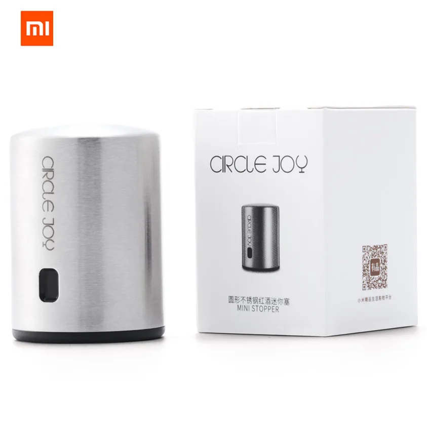 Оригинальный XIAOMI Mijia Circle Joy Smart Wine Stopper нержавеющая сталь вакуумная память Wine Stopper электрическая пробка для вина пробки