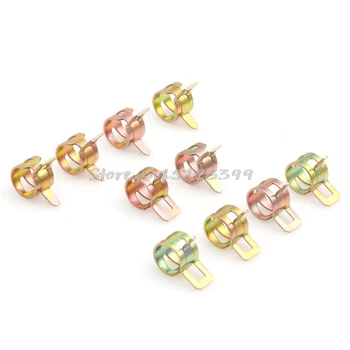

10Pcs Spring Clip Fuel Line Hose Water Pipe Air Tube Clamps Fastener DIY 6-15mm Drop Ship