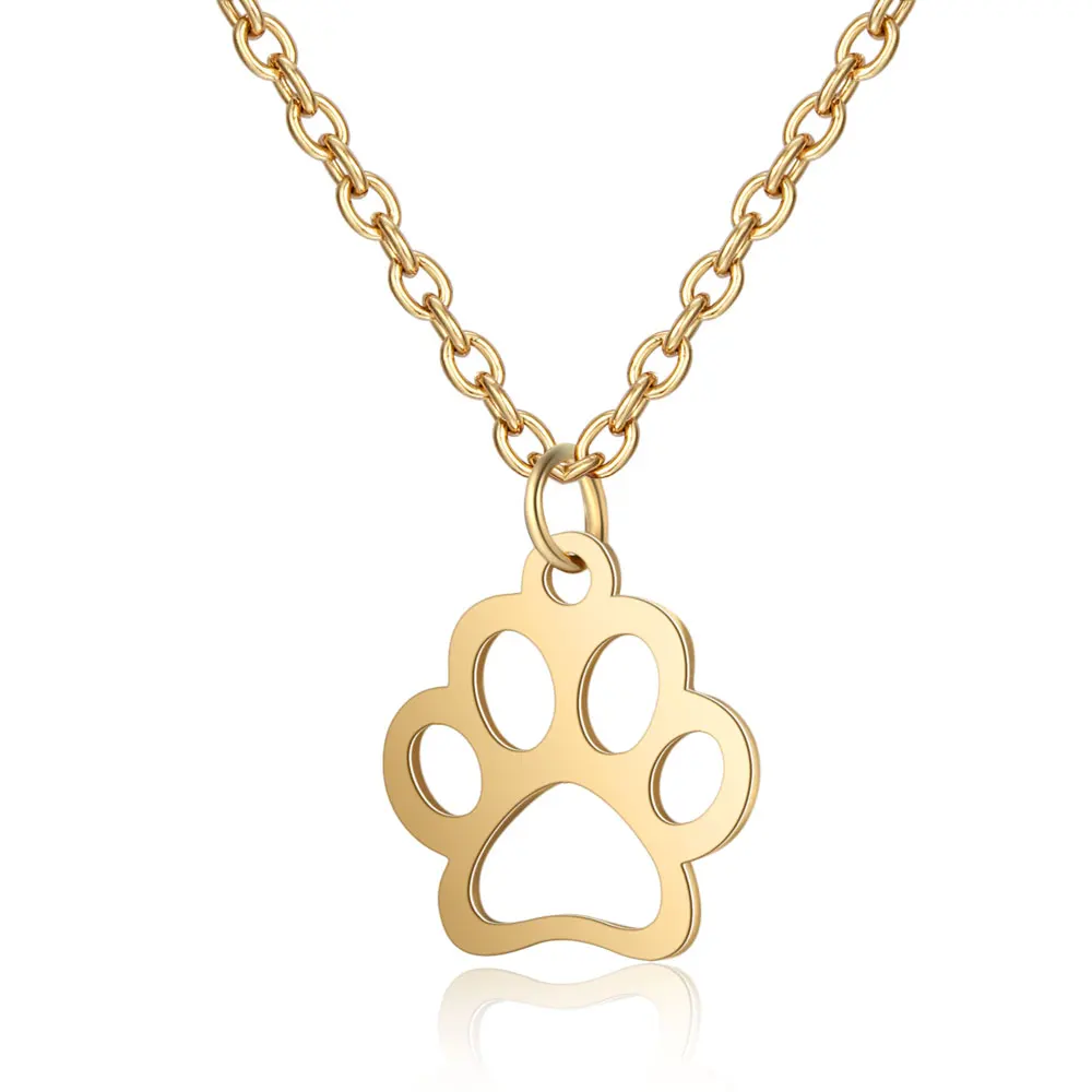AAAAA качество из нержавеющей стали лапа собаки, кошки Шарм ожерелье для женщин высокого польского оптом супер мода Шарм ювелирные изделия
