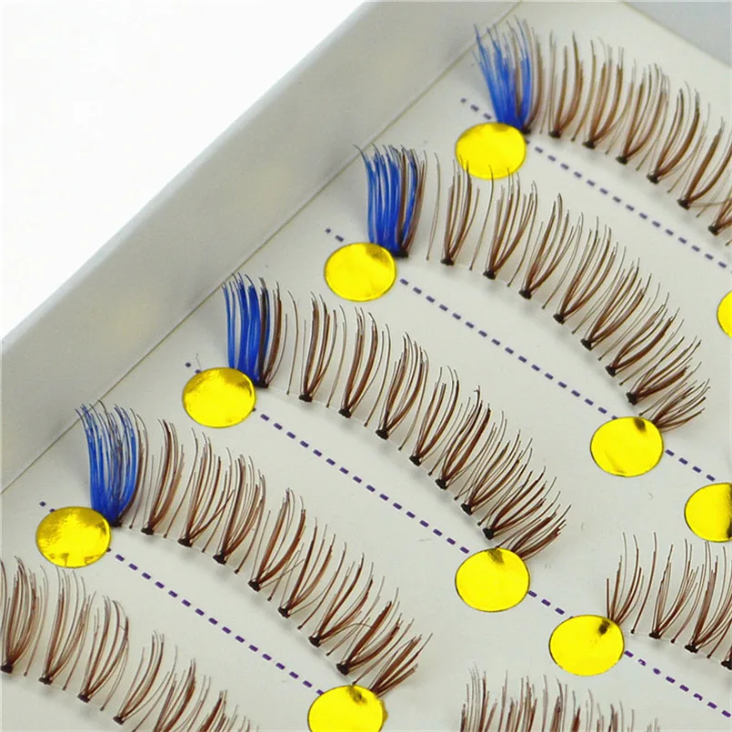 

New 2/10 Pairs Colorful Eye Tail Lashes Eyelashes for Extension Makeup Natural Thick 3D Mink Lashes Fake Eyelashes Mink Lashes