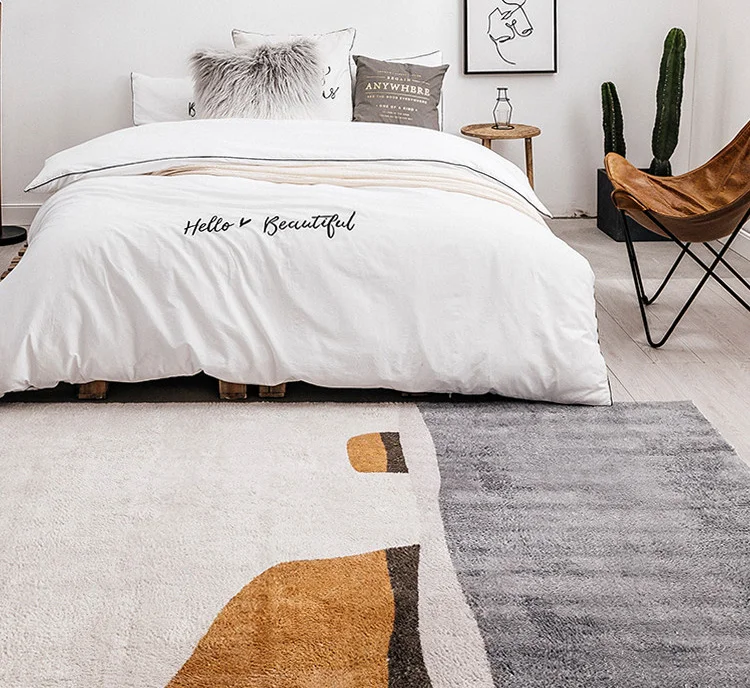 Ins французский шик Дания гостиная ковер для гостиной геометрический полосатый