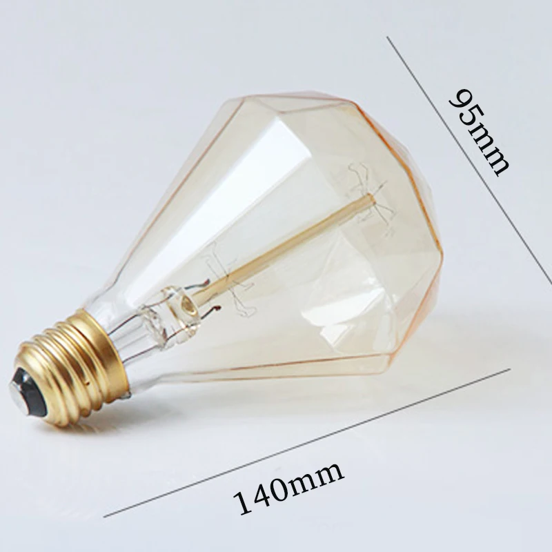G95 ламп накаливания Lampadina Edison ЛАМПЫ Sospensione E27 40 w Лампада 220 V фиала Винтаж лампочки