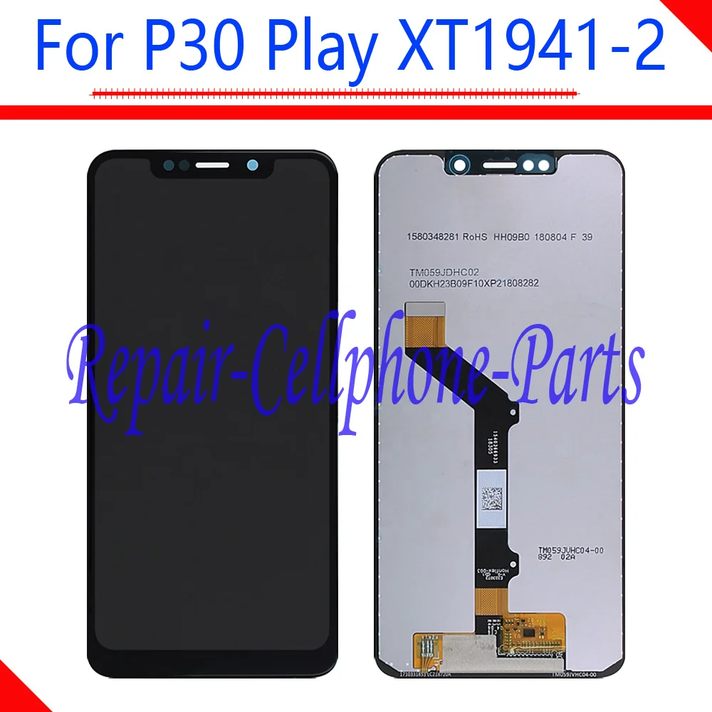 

5.86 inch NEW Black Full LCD display + Touch Screen Digitizer Assembly For Motorola P30 Play XT1941-2 Free Shipping