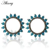Alisouy – bouchons d'oreille en acier inoxydable, 2 pièces, fleur zircone, bouchons, tunnel, vis, Expansion, oreille étirée, Piercing, tunnel en chair ► Photo 3/5