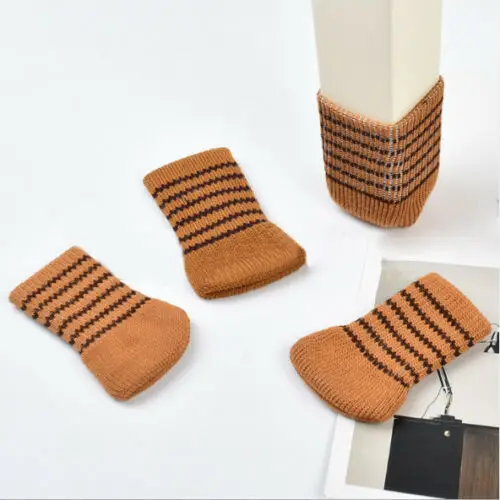 4pc/Set Table Chair Foot Leg Knit Socks Chair Leg Cover Protector Socks Sleeve Protect Floor Pads Floor Protector Home Decor - Цвет: Color E Size L