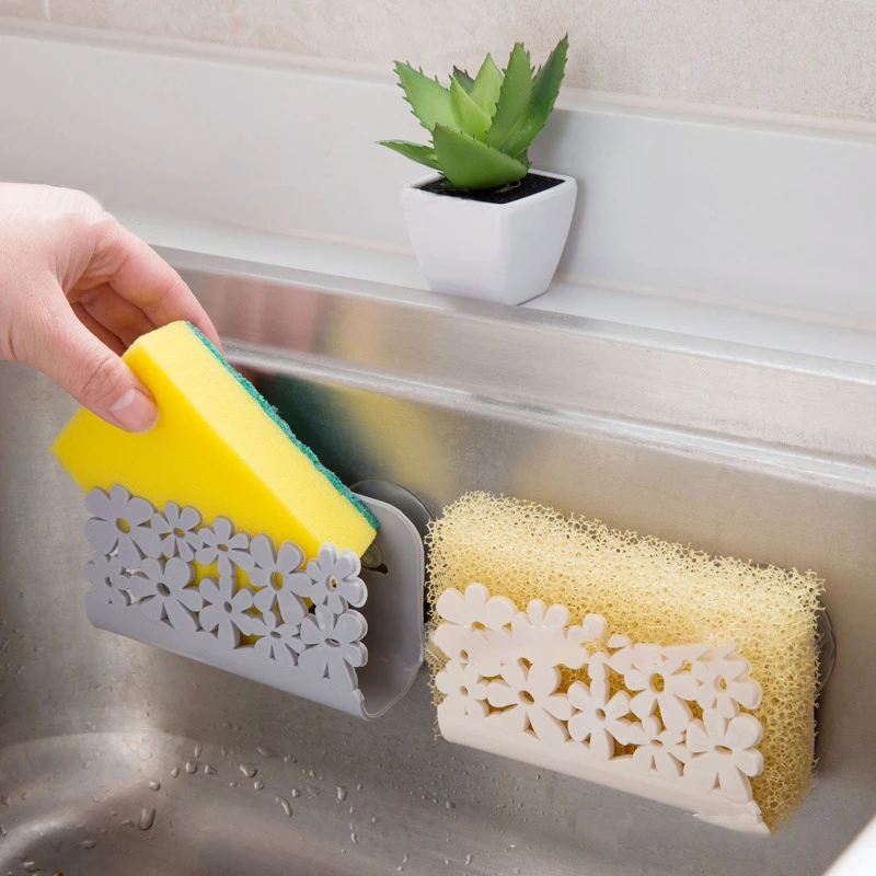

11.1*6.5*3.7Cm Dish Cloths Rack Suction Sponge Holder Clip Rag Storage Rack kitchen Bathroom Storage Rack Storage Holders New