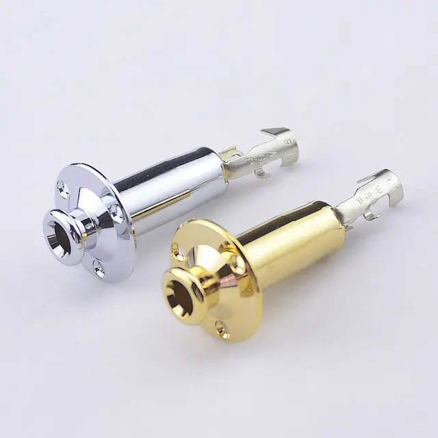 1 Piece GuitarFamily Long Threaded Stereo Output Jack For Acoustic