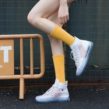 Новые женские высококачественные однотонные трендовые цветные модные повседневные хлопковые носки