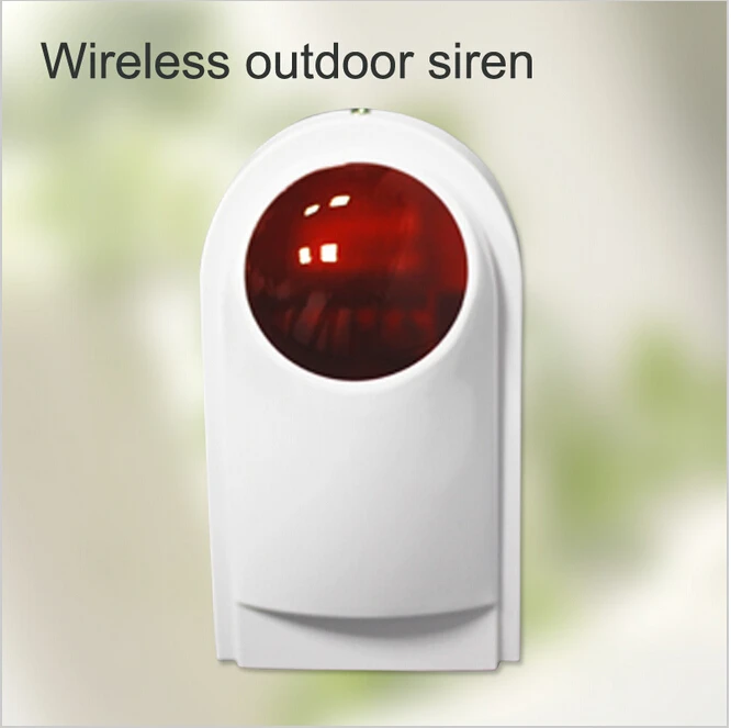 Wireless outdoor siren with backup battery for wireless wifi gsm alarm