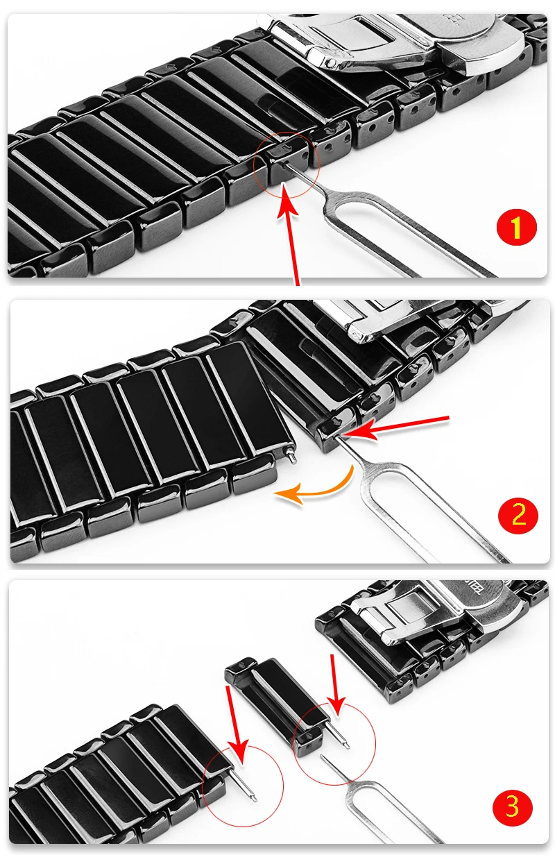 Для huawei watch GT керамический ремешок, совместимый с пропускной способностью 22 мм, часы с откидной пряжкой, регулируемый размер, часы huawei, сменный ремешок