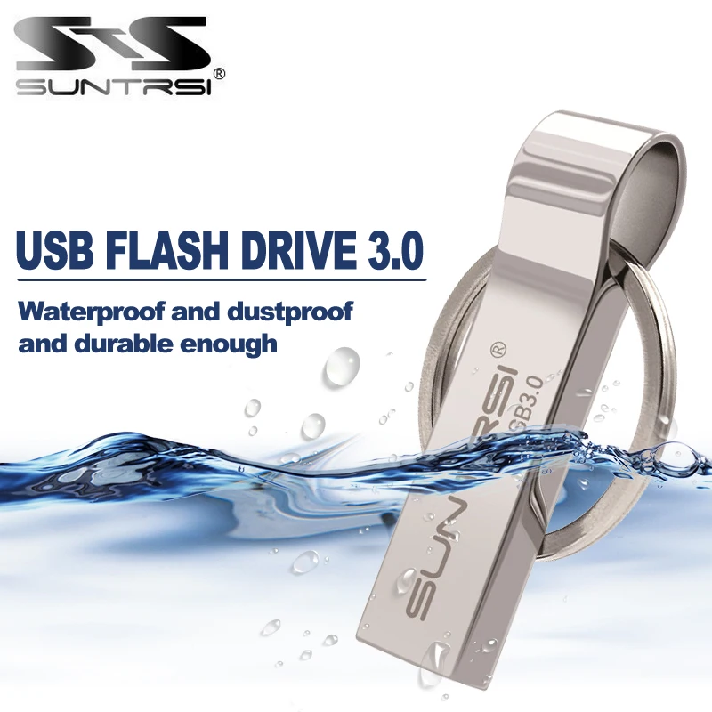 Suntrsi Pen Drive 8GB 16GB 32GB USB Flash Drive Waterproof USB Stick 64GB 128GB Pendrive usb 3.0 key ring USB Flash High Speed