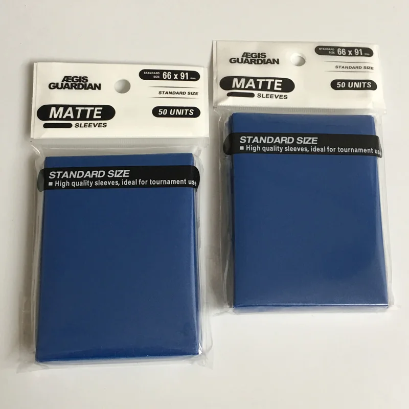 66x91 мм, размер 100 шт./лот, матовые защитные рукава для карт, защита для карт, стандартный размер, рукава для игровых карт Mtg Pokenmon, рукава для карт - Цвет: Blue