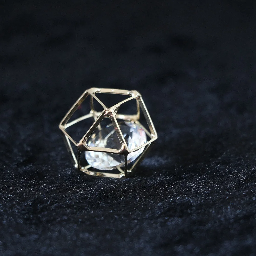 

HOT!!2pcs/lot rhinestone beads crystal arc cube copper cage pendant 15mm 18mm 27mm fit diy women jewelry B881