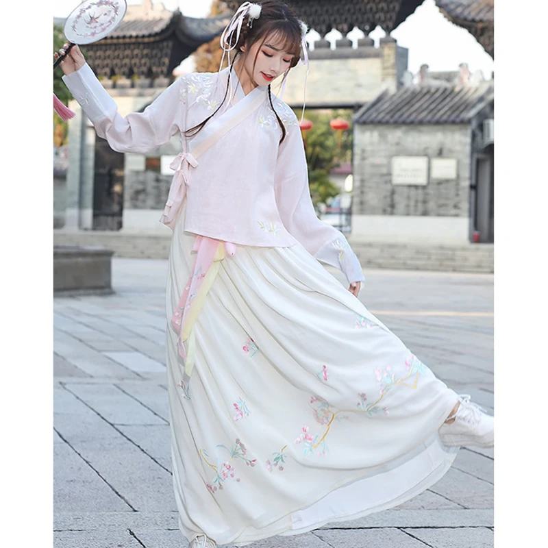 Hanfu танцевальный костюм женский костюм династии Цин китайский костюм восточное платье традиционная китайская одежда для женщин