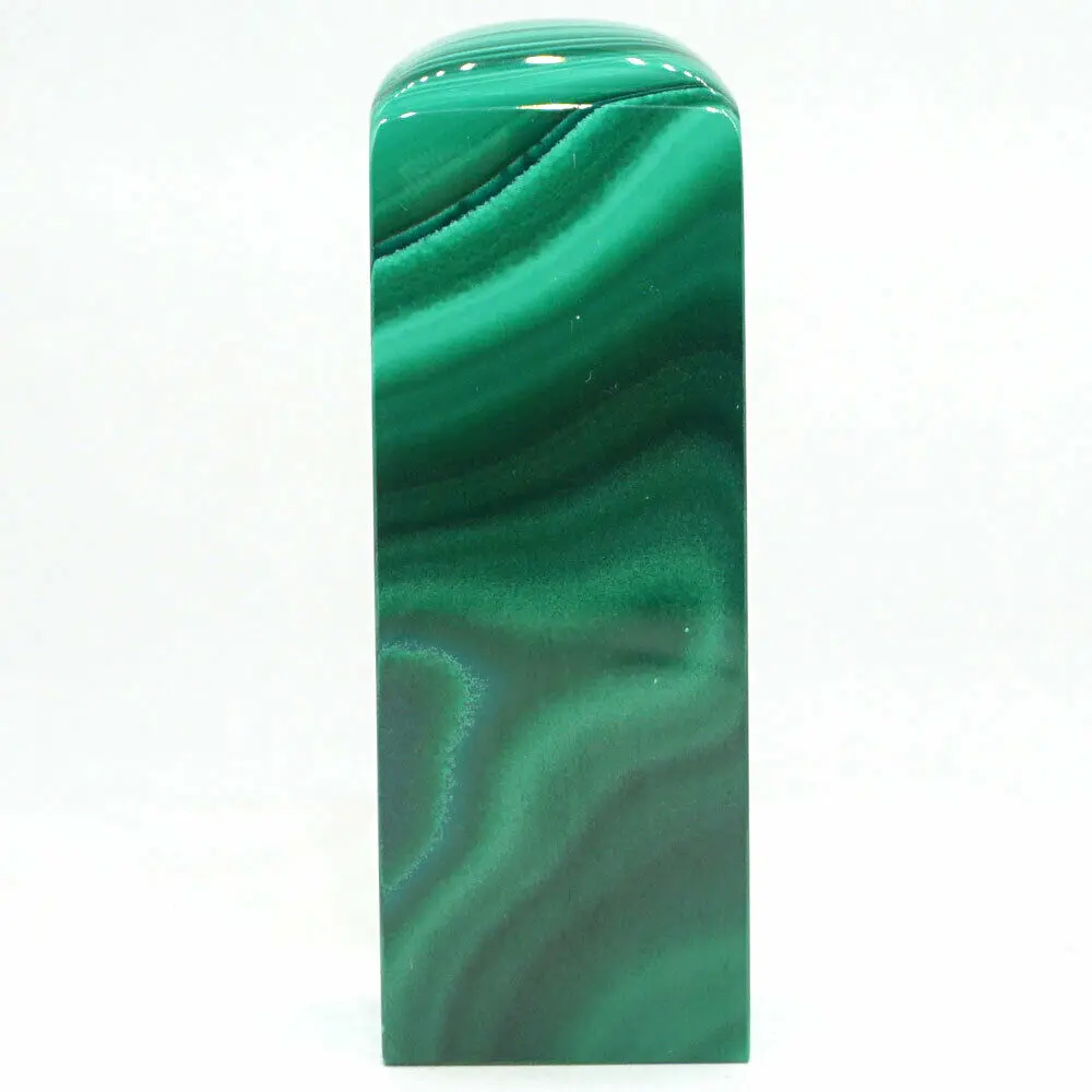 

2.24" Natural Green MALACHITE Seal Palm Stone CRYSTAL Gemstone Minerals Decor