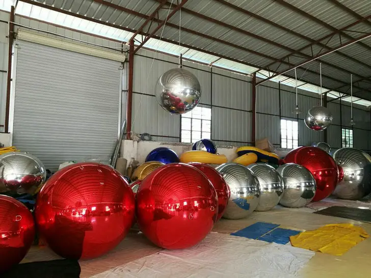 Надувной зеркальный шар из ПВХ диаметром 4 м/декоративный используемый для