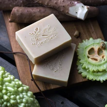 Yam& горькая дыня мыло ручной работы Холодный процесс, Мыло Уход за кожей Отбеливающее масло контроль увлажняющее Очищение лица красота здоровье