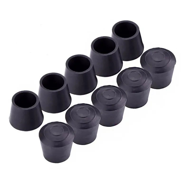 16 Pcs 18mm / 22mm / 25mm Black Rubber Chair Leg Caps Table Feet Pipe Tube Tubing Furniture floor Protectors Chair End Caps