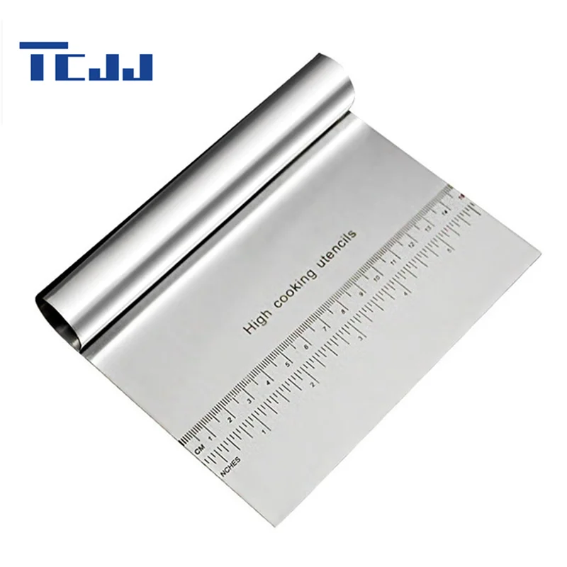  Pastry Dough Cutter Stainless Steel Pizza Dough Scraper Spatulas Fondant Cake Decoration Tools Kitc