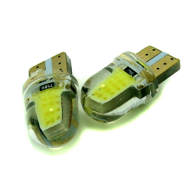 2 шт. T10 W5W 194 COB светодиодные лампы с силиконовым без CANBUS маленький размер
