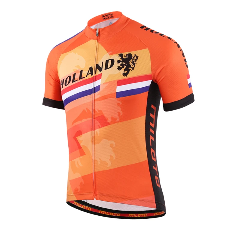 MILOTO Велоспорт Джерси Ropa Ciclismo летняя гоночная велосипедная одежда короткий рукав MTB футболка для езды на велосипеде Топы Maillot Ciclismo - Цвет: 2018331-24