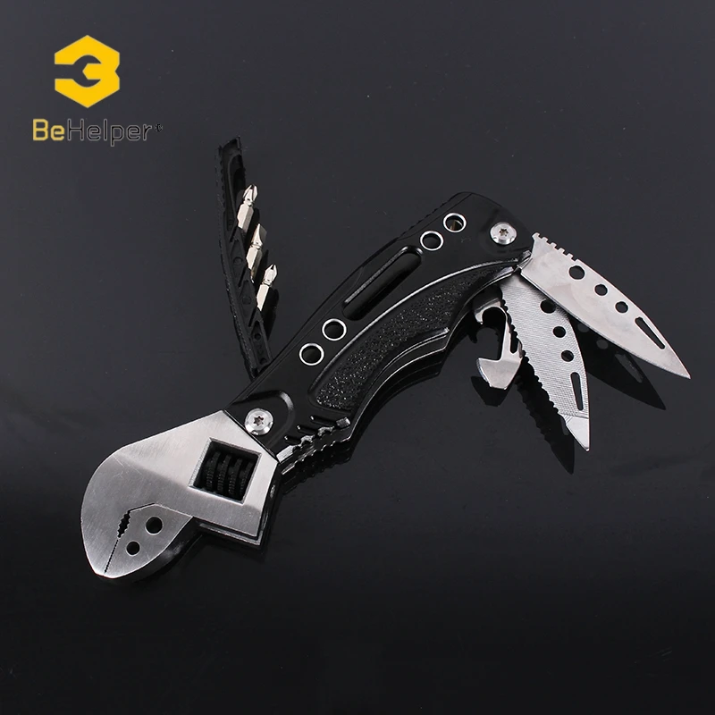 BeHelper Multifunction Adjustable Wrench Screwdriver Set Folding Knife