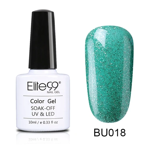 Elite99 10 мл синий цвет серия Гель-лак для ногтей вылечивается с УФ светодиодный лампой легко замачивается Гель-лак для Ногтей Стойкий лак для ногтей - Цвет: BU018