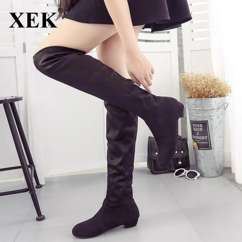 2017 New Women Over the Knee Boots Slim Thigh High Boots Brand Fashion