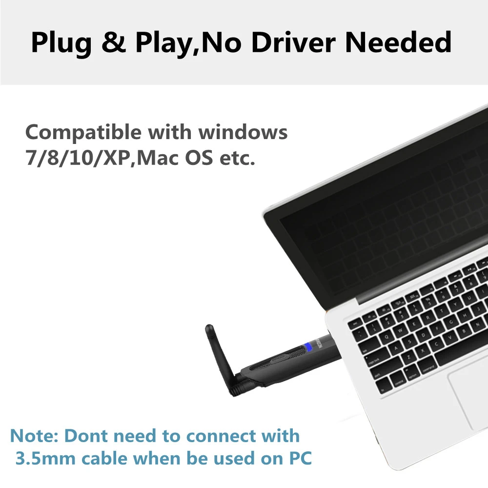 USB Bluetooth аудио передатчик адаптер для ТВ ПК Mac PS4 беспроводной ключ только для наушников динамик, Plug& Play, Aptx низкая задержка
