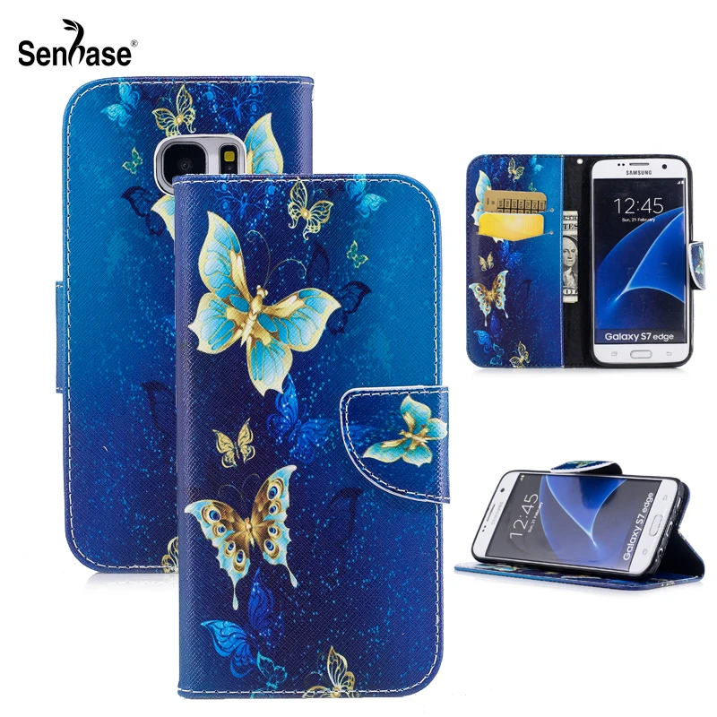 Чехол для Samsung Galaxy S7 G930F G930FD мультяшный рисунок бумажник флип-чехол из