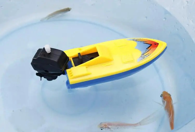 

LeadingStar Simulate Inflatable Clockwork Boat Ship Kids Swimming Bathing Toy for Bathroom Beach Pool