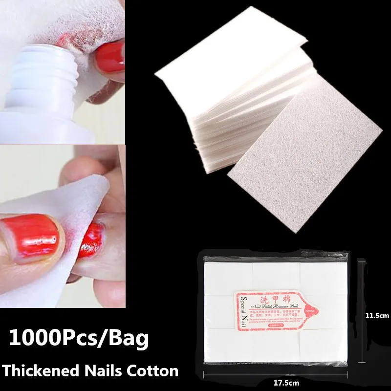 1000PCS Nail Tools Bath Manicure Gel Polish Remover Lint Free Wipes