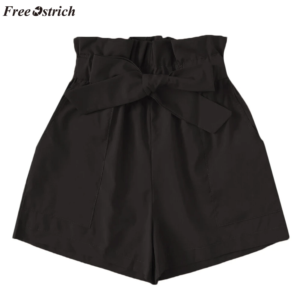 

FREE OSTRICH Shorts fashion trend women's solid color simple comfortable pocket loose summer beach travel vacation casual shorts