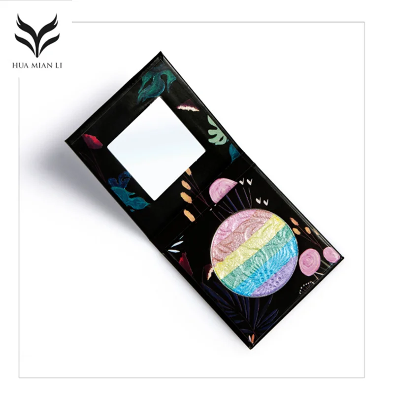 Huamianli Halloween Eyeshadow Palette Rainbow Highlighter Blusher Glow Kit Prism Shimmer Color MakeUp Beauty Eye shadow Cosmetic |