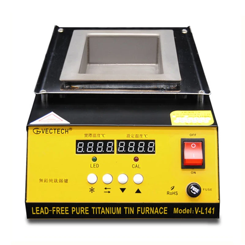 Desktop Electric Tin Furnace Constant Temperature Lead-free High-power Dip Tin Machine Adjustable Electric Tin Furnace V-L118