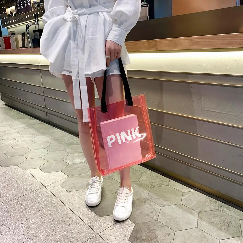 هلام شفاف أكياس التسوق البلاستيكية اليد النسائية حقيبة كتف الشاطئ السفر حقائب كيس من دوس Bolsas الأنثوية موهير Sac هلام شفاف أكياس التسوق البلاستيكية اليد النسائية حقيبة كتف الشاطئ السفر حقائب كيس من دوس Bolsas الأنثوية موهير Sac