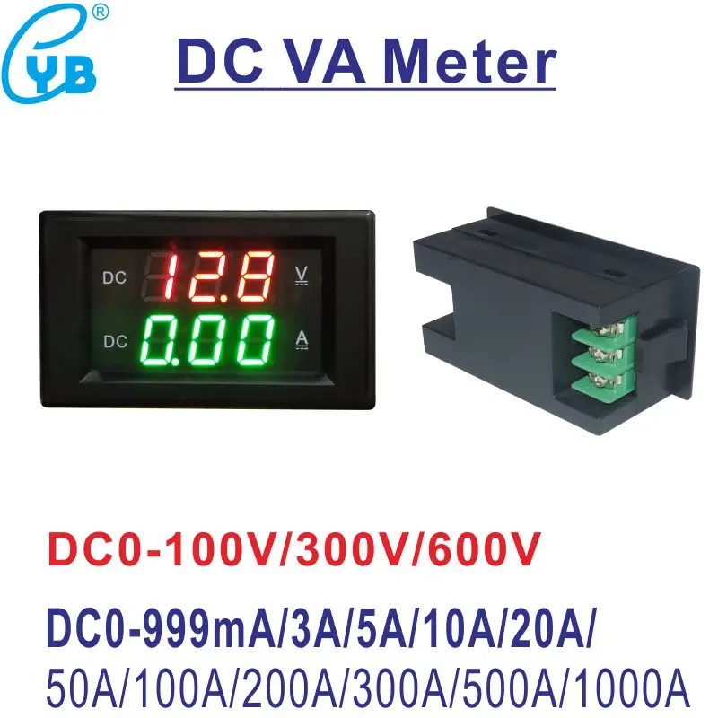 YB4835VA Ampèremètre de Tension Intégré à Double Affichage Ampèremètre du Voltmètre DC 0~100V 20A 