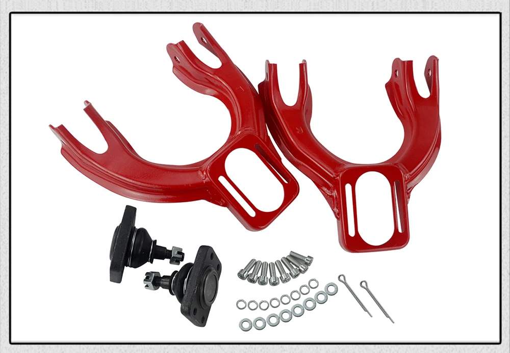 PQY-регулируемый(L& R) передний верхний рычаг управления Развал Комплект для HONDA CIVIC EG 92-95 красный передний верхний развал рычаг комплект PQY9872R