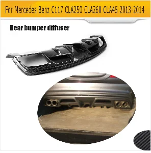 C117 карбоновый диффузор для заднего бампера для Mercedes Benz W117 C117 CLA250 CLA260 CLA45 Sedan 2012- задний диффузор для губ