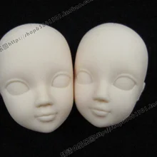 Мягкий пластиковый открытый глаз Практика Макияж кукла голова 1/6 белый двойной складной век головы для поделок для Barbies BJD макияж 60 шт./партия