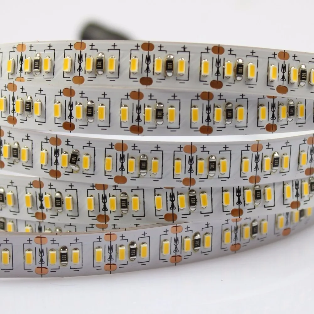 Светодиодный светильник 3014 smd 1020led 5 м водонепроницаемый IP65 и не водонепроницаемый IP20 DC 12V 3000K 6500K белый теплый белый