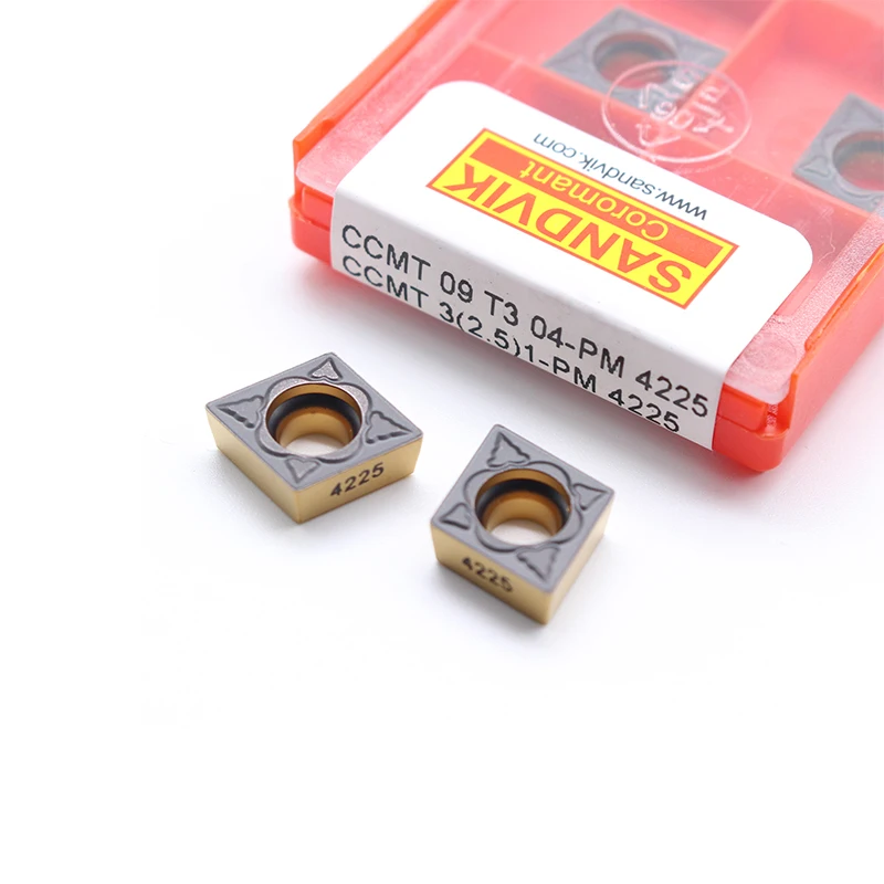 

10PCS SANDVIK CCMT09T304 PM 4225 CCMT09T308 PM 4225 CCMT060204 PM 4225 Carbide Insert Turning Tool Lathe Cutter Tool CNC