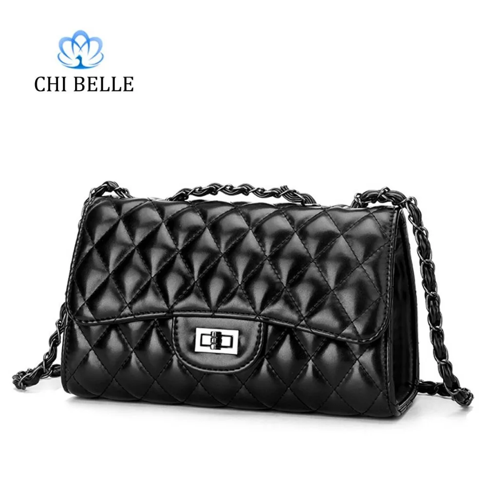 

CHIBELLE new small fragrant wind Ling grid chain women bag Europe and the United States fashion ladies wave handbag shoulder bag