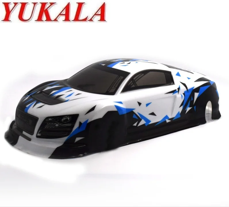 

YUKALA BLUE 1/10 RC parts PVC painted body shell for 1/10 RC hobby racing on-road drift car(size: 439*190mm wheel base 250mm)